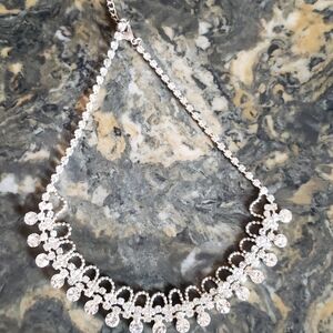 Christina  Faux Crystal Choker Necklace
